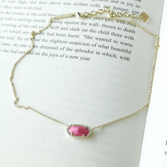 NEW KENDRA SCOTT Elisa Magenta Magnesite Gold Pendant Necklace AUTHENTIC - Picture 3 of 3